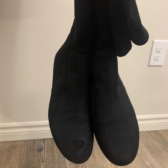 Black Over the Knee Audrey Brooke Boots - Picture 4 of 5